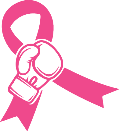 Pink Ribbon and Boxing glove Free SVG File for Members – Breast Cancer Awareness clipart