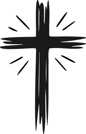Distressed Christian cross silhouette Free SVG File – Religious clipart image