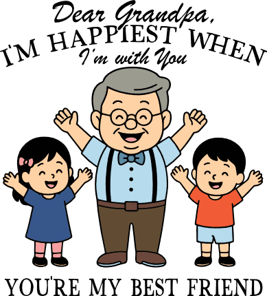 Dear Grandpa, I’m Happiest When I’m with you Free SVG File for Members – gift for grandfather