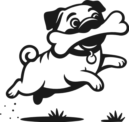 Dog Jumping with Bone Free SVG File for Members – Cute Puppy Clipart