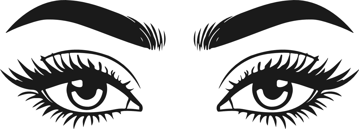 Girl Eyes with bold eyebrows silhouette Free SVG File for Members – Eyes Clipart