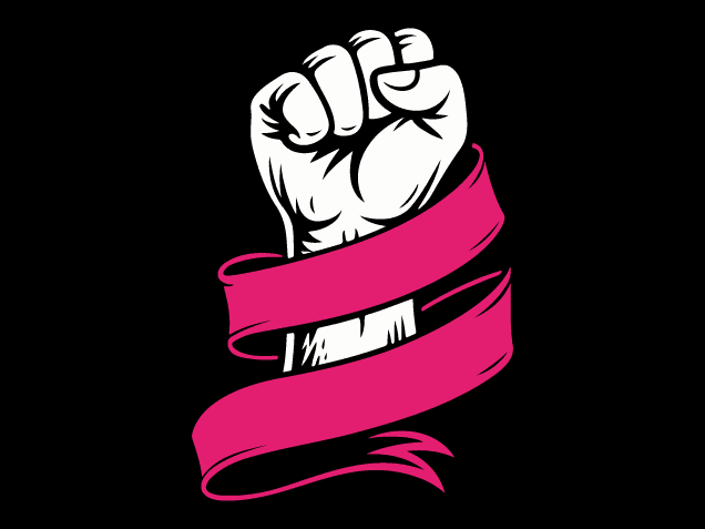 Fist wrapped with a pink ribbon Free SVG File for Members – Breast Cancer Awareness Clipart
