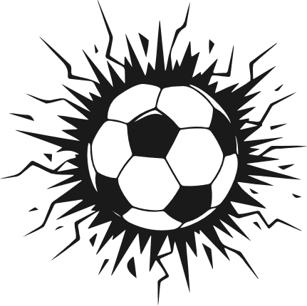 Soccer ball burst Free SVG File – Sports Clipart image