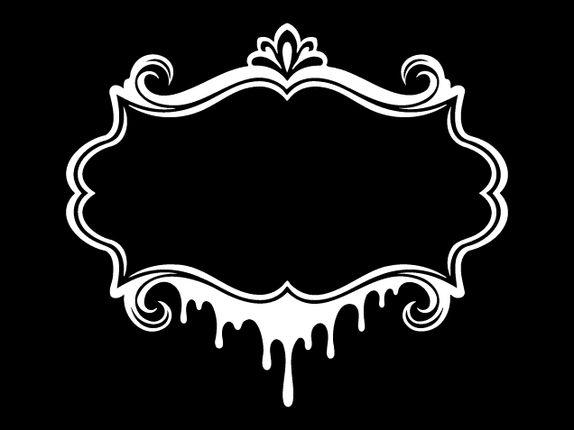 Dripping Vintage Swirly Border Frame - Free SVG File for Members