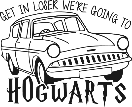 Get in loser, we're going to hogwarts Free SVG File for Members – funny sayings
