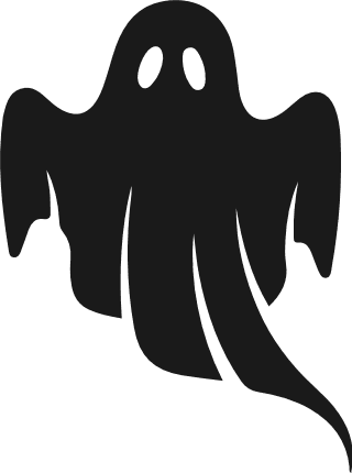 Ghost silhouette Free SVG File – Spooky Halloween clipart