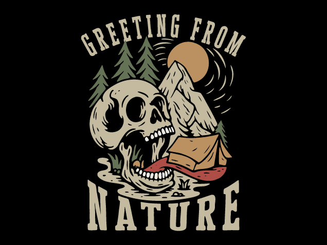 Greeting from Nature Free SVG File for Members – Outdoor tshirt design