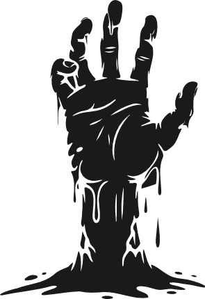 Creepy Zombie Hand Rising Free SVG File for Members – Halloween Clipart