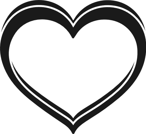 Heart silhouette Free SVG File – Love, clipart image