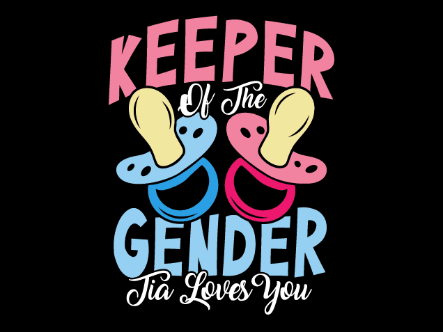 Keeper of the Gender Free SVG File for Members – Customized Baby Reveal design
