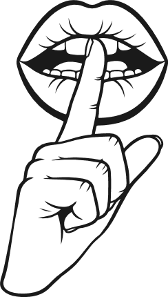Shhh Finger Lips Free SVG File for Members – Sassy Lips Clipart