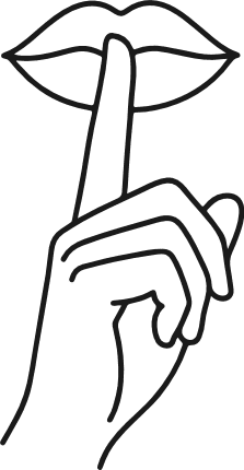 Finger on Lips, Shhh gesture Free SVG File – Sassy Lips Clipart