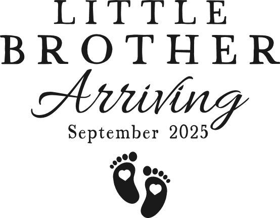 Little Brother Arriving, customized date Free SVG File for Members – Baby Announcement SVG