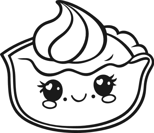 Cute Cupcake with Smiling Face Free SVG File – Dessert Clipart image