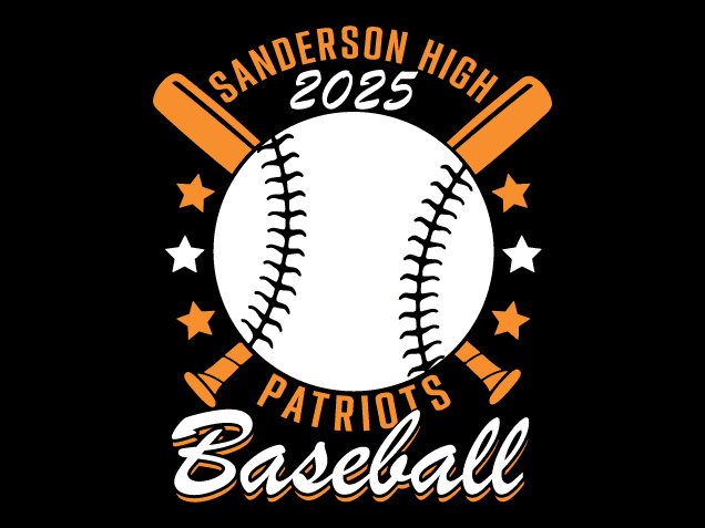 Sanderson High 2025, Patriots Baseball Free SVG File for Members – Sports tshirt design
