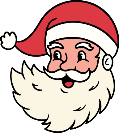 Santa Face Free SVG File for Members – Christmas clipart image