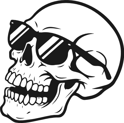 Creepy Skull with sunglasses Free SVG File for Members – Halloween Clipart