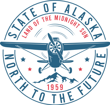 State of Alaska, Land of the Midnight Sun, North to the Future - Free SVG File for Members