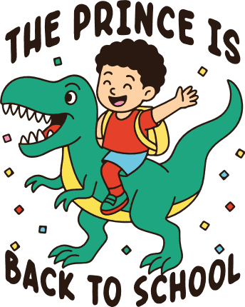 The Prince Is Back to School Free SVG File for Members – Kids tshirt design