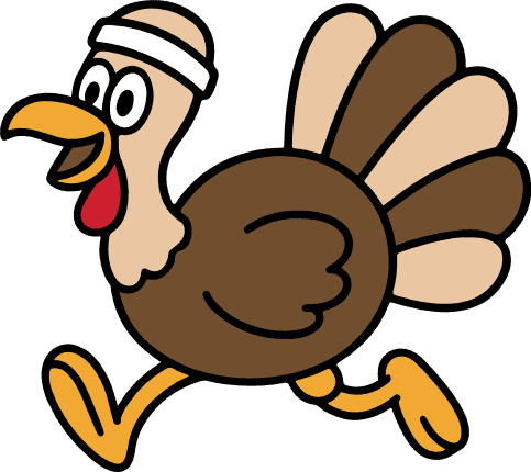 Cute Turkey running Free SVG File for Members - Thanksgiving Day, clipart image