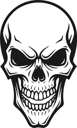 Creepy Vampire Skull Free SVG File for Members – Halloween Clipart image
