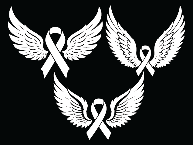 Ribbon with wings Free SVG File for Members – Breast cancer awareness clipart