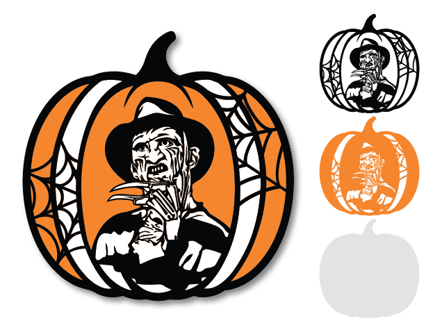Horror Character in pumpkin, Halloween Free SVG File