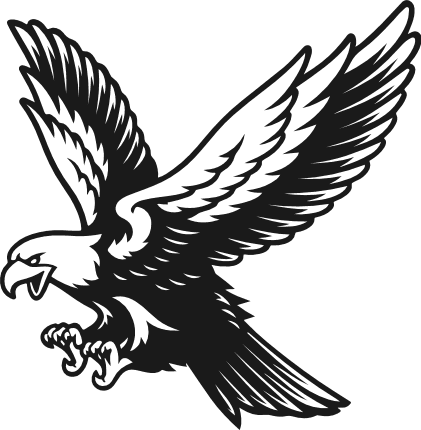 Flying Eagle with claws extended Free SVG File – Attacking Eagle clipart