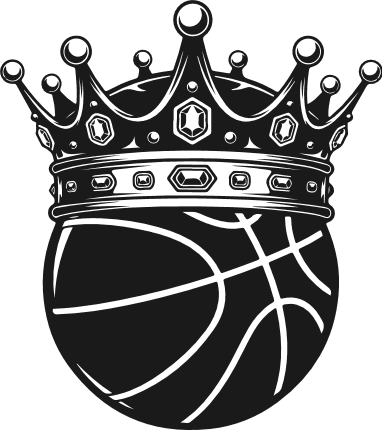 Basketball ball with king crown Free SVG File for Members – Sports clipart image