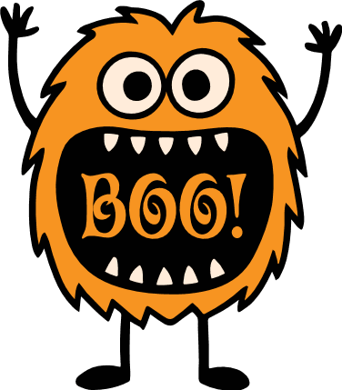 Boo Monster character Free SVG File for Members – Spooky halloween character