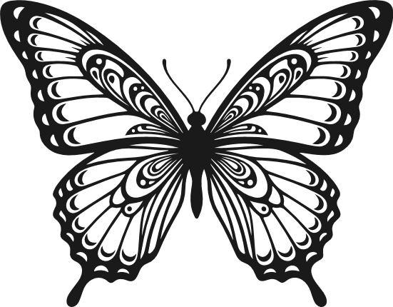 Elegant Butterfly Free SVG File for Members – Butterfly clipart image