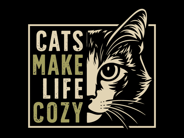 Cats Make Life Cozy Free SVG File for Members – pet lover tote bag design