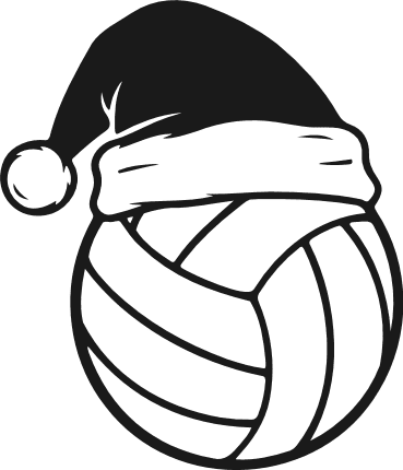 Santa hat volleyball Free SVG File for Members – volleyball clipart