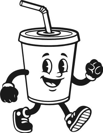 Cute Coffee Cup Cartoon character Free SVG File – Coffee Cup Mascot clipart