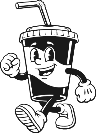 Coffee Cup Mascot Free SVG File – Running Coffee Cup Character clipart