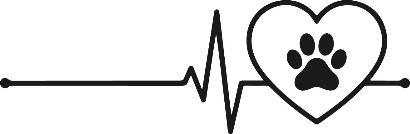 Dog Paw Heartbeat Free SVG File for Members – French Bulldog lovers, dog clipart image
