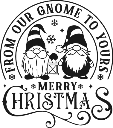 From Our Gnome to Yours "Merry Christmas" Free SVG File – Christmas Sign