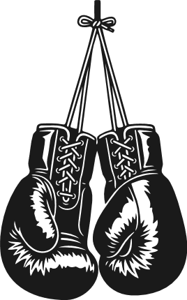 Hanging Boxing Gloves silhouette Free SVG File for Members – gloves clipart