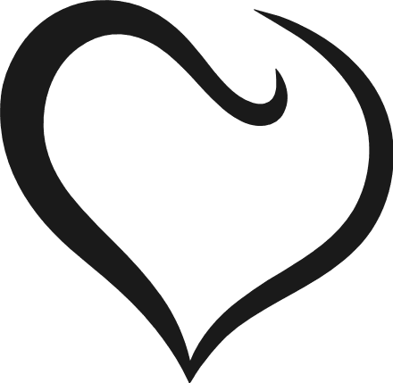 Heart Outline silhouette Free SVG File for Members – decorative heart clipart