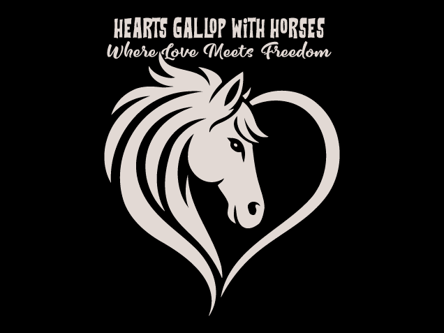 Hearts Gallop with Horses, where love meets freedom - Free SVG File for Members
