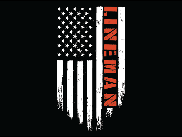 Lineman sign, USA Flag Free SVG File for Members – patriotic tshirt design