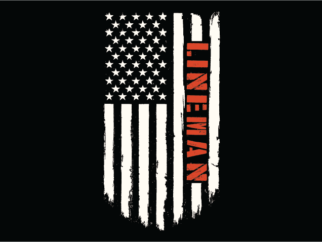 Lineman, USA Flag Free SVG File for Members – electrician tshirt design