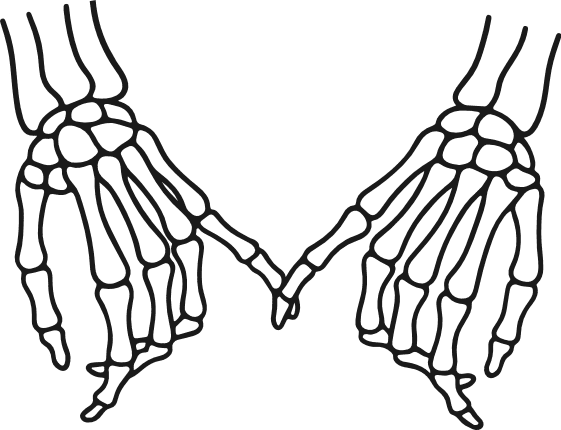 Skeleton Hand Pinky Promise Free SVG File for Members – Spooky Friendship clipart