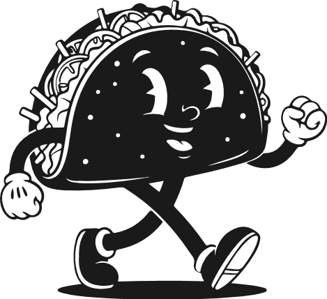 Dancing cartoon taco character Free SVG File for Members – happy taco emoji clipart