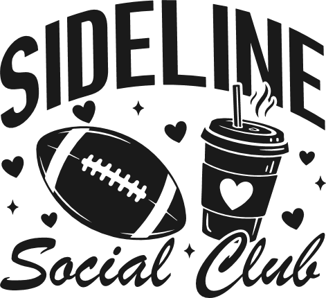 Sideline Social Club Free SVG File for Members – Football lover tshirt design