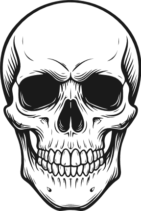 Creepy Skull Free SVG File for Members – Halloween clipart image