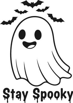 Stay Spooky Free SVG File – Halloween tshirt design with ghost