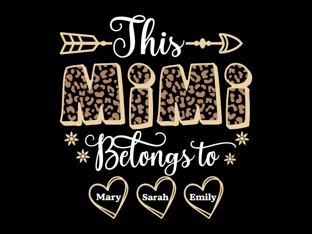 This Mimi Belongs To Free SVG File for Members – Personalized Names Gift for Grandma