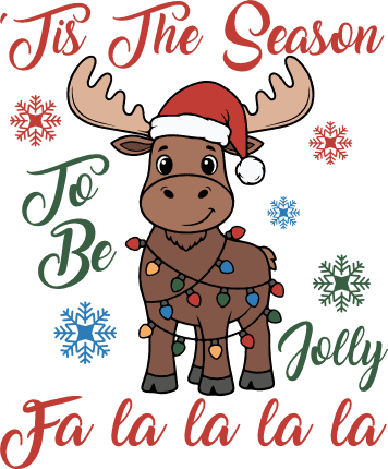 Tis The Season To Be Jolly Fa La La La La Free SVG File for Members – Funny Christmas Quote