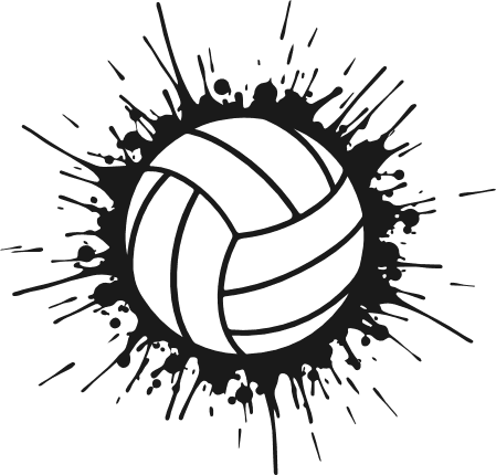 Volleyball Ink Splash Free SVG File for Members – Volleyball clipart